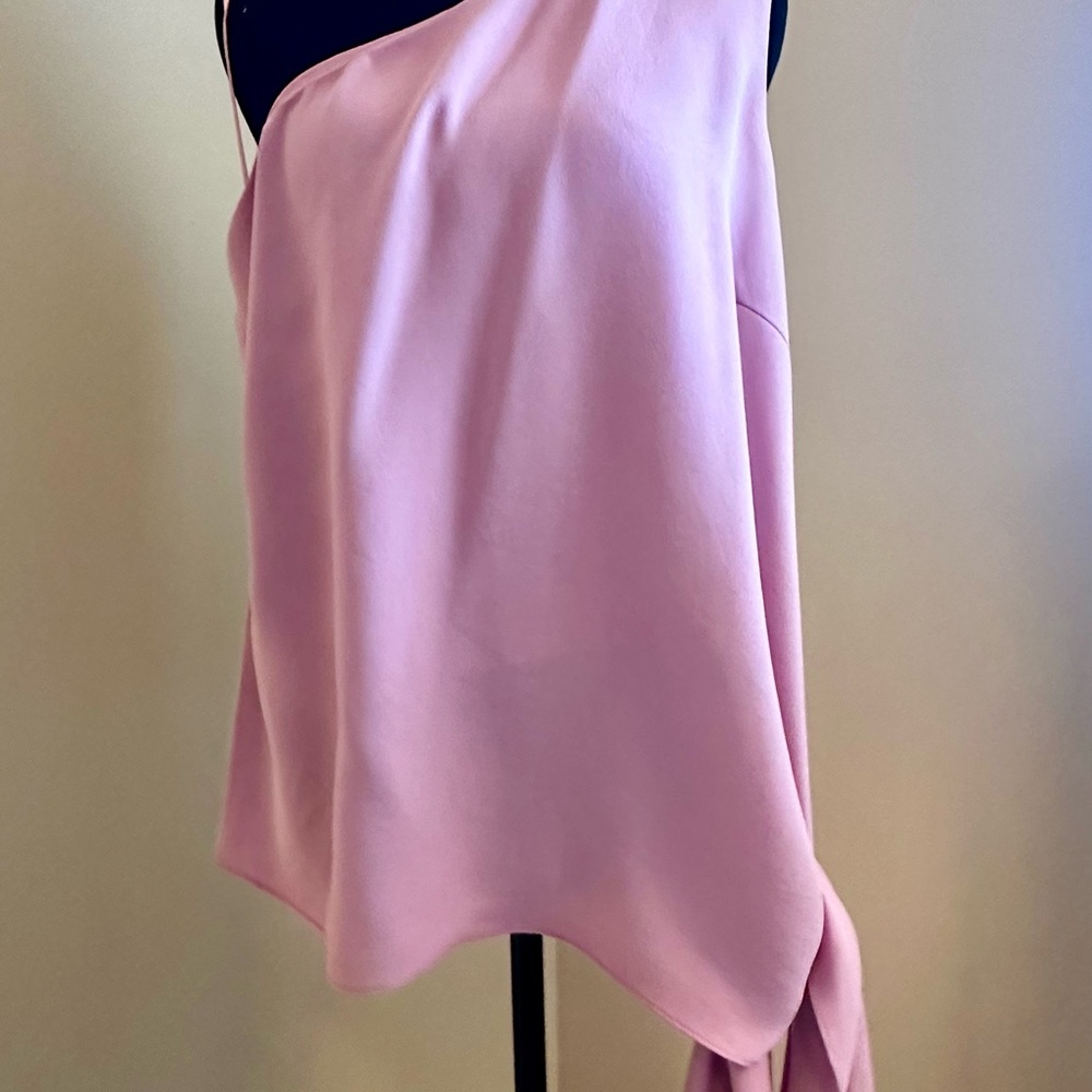 BCBGMaxAzria Light Pink Asymmetrical Blouse